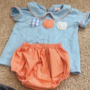 Charming Blue and Orange Pumpkin Kids Set